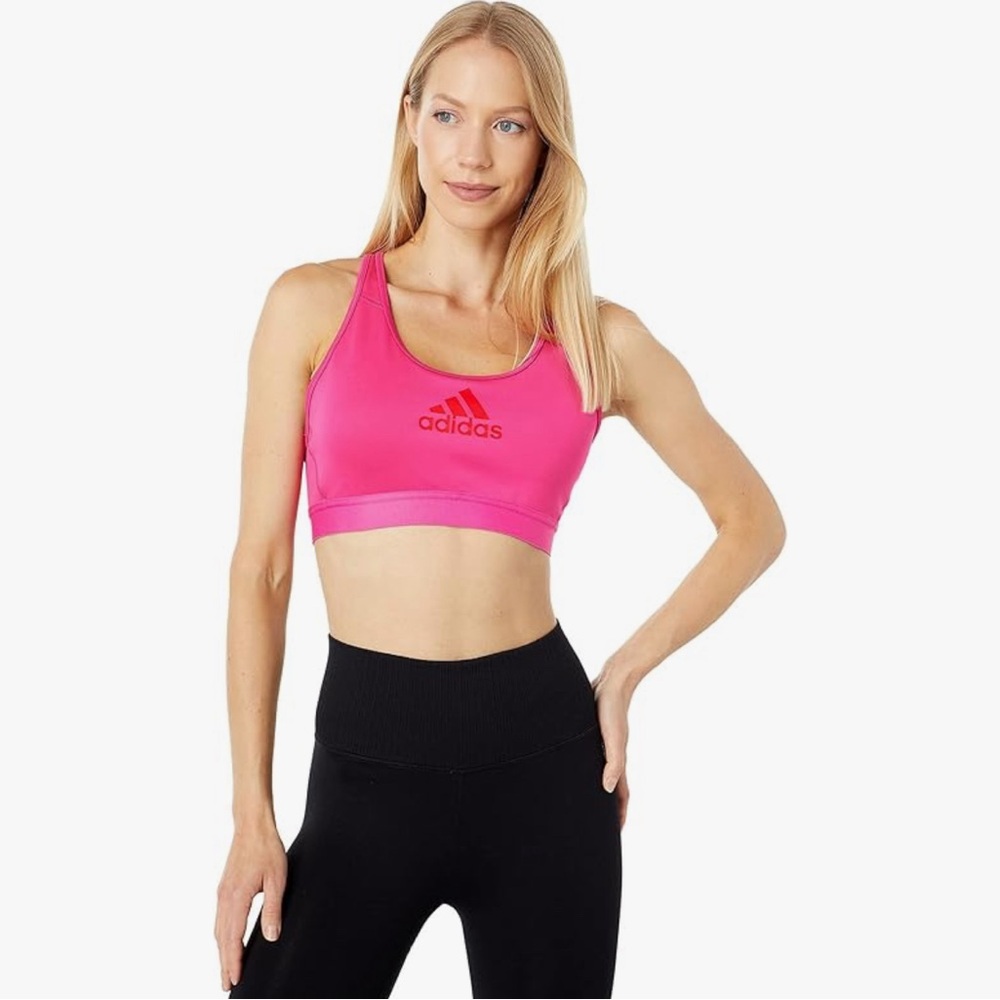 Adidas Women's “Don't Rest” Alphaskin Bra - In Magenta & Red